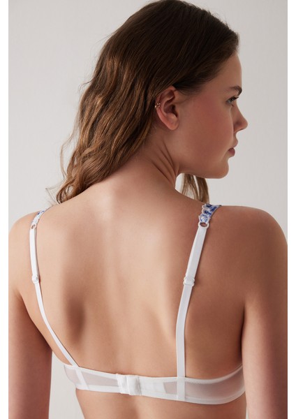Dreamy Push Up Destekli Broidery Beyaz Sütyen indirimleri