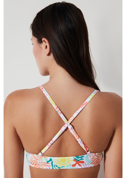 Funny Bralet Çok Renkli Bikini Üstü