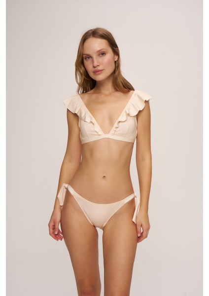 HR23BA005 Faux Tulum Bağcıklı Bikini Alt