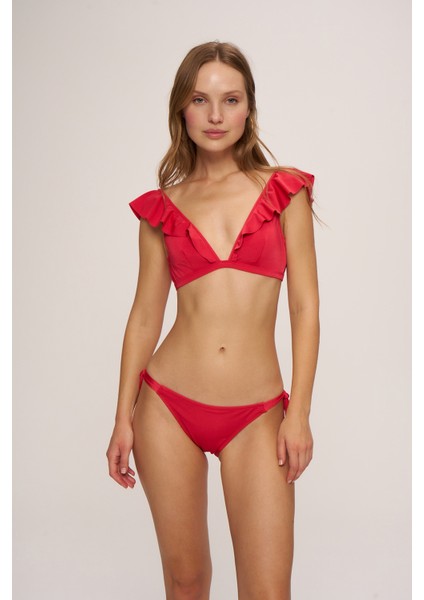 HR23BA005 Faux Tulum Bağcıklı Bikini Alt