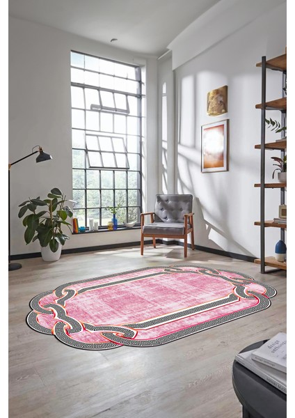 Dijital Baskılı Kaymaz Yıkanabilir Lazer Kesim Modern Yolluk Mutfak Salon Halısı, Lazer-03-Pembe, fırsatları