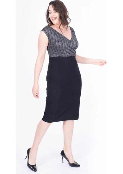 Simli Damla Yaka Anvelop Elbise indirimleri