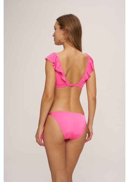 HR23BA005 Faux Tulum Bağcıklı Bikini Alt