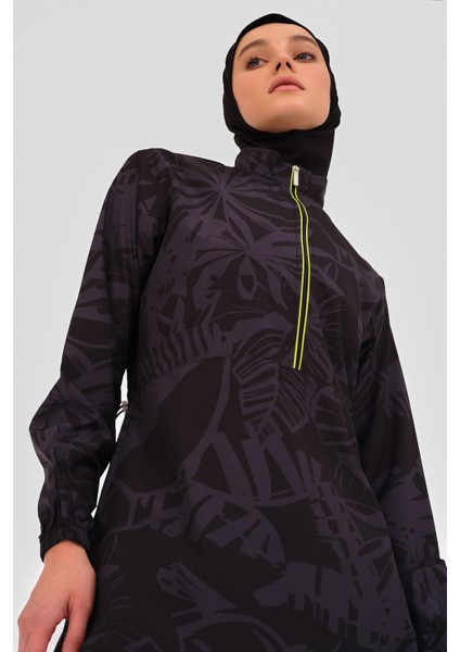Neon Biye Detaylı Spor Tesettür Mayo fiyatları
