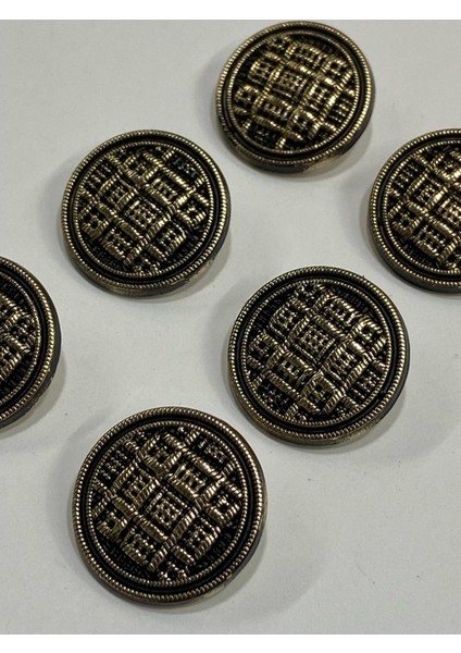 Trençkot Blazer Ceket Düğmesi Takımı Hasır Model Gold Siyah Atımlı