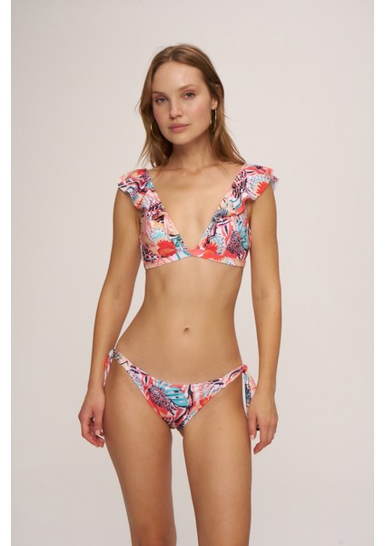HR23BA005 Faux Tulum Bağcıklı Bikini Alt