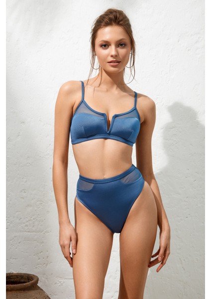 HR23BT008 Polina Askılı V Tülle Bikini