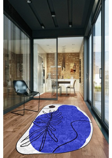 Dijital Baskılı Kaymaz Yıkanabilir Çiçekli Lazer Kesim Mutfak Salon Halısı, Lazer-17-Mor, fırsatları