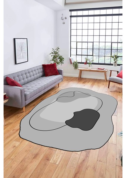Dijital Baskılı Kaymaz Yıkanabilir Sade Lazer Kesim Mutfak Salon Halısı, Lazer-13-Gri, fiyatları