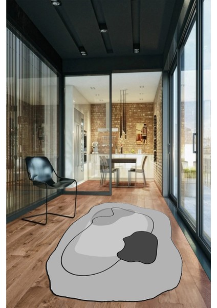 Dijital Baskılı Kaymaz Yıkanabilir Sade Lazer Kesim Mutfak Salon Halısı, Lazer-13-Gri, indirimleri