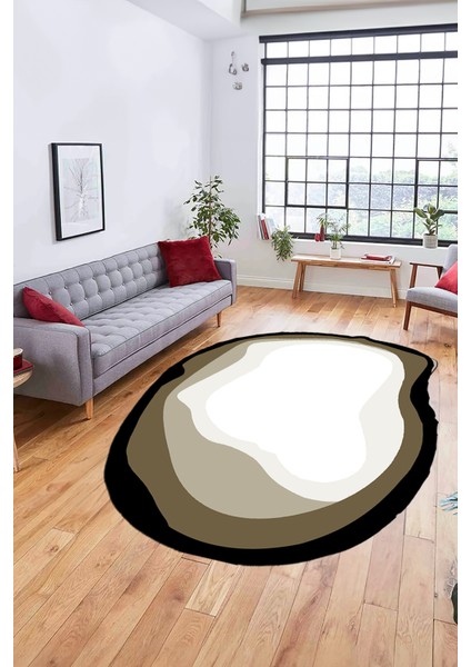 Dijital Baskılı Kaymaz Yıkanabilir Sade Lazer Kesim Mutfak Salon Halısı, Lazer-14-Kahve, fiyatları