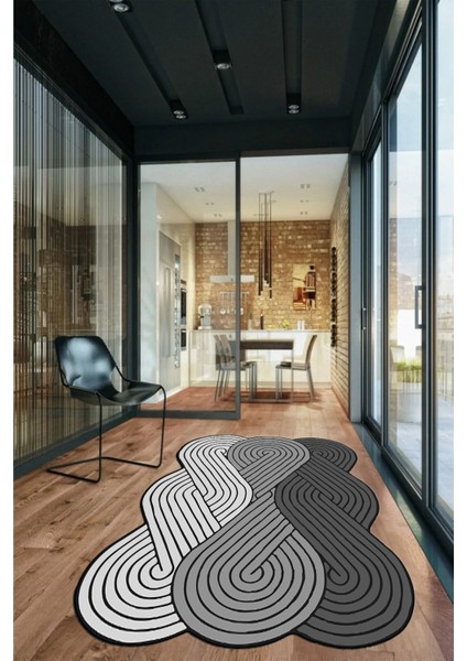 3D Dijital Baskılı Kaymaz Yıkanabilir Lazer Kesim Mutfak Salon Halısı, Lazer-15-Gri, indirimleri