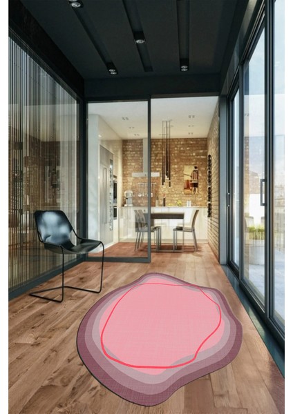 Dijital Baskılı Kaymaz Yıkanabilir Modern Lazer Kesim Mutfak Salon Halısı, Lazer-19-Kırmızı, fırsatları