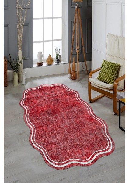 Dijital Baskılı Kaymaz Yıkanabilir Modern Lazer Kesim Mutfak Salon Halısı, Lazer-23-Kırmızı, fiyatları