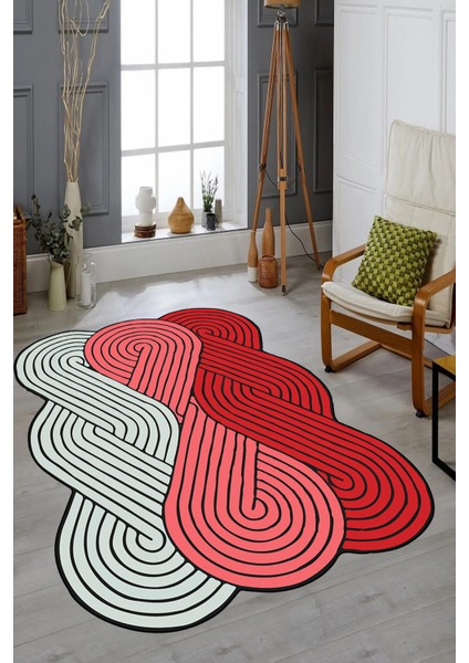 3D Dijital Baskılı Kaymaz Yıkanabilir Lazer Kesim Mutfak Salon Halısı, Lazer-15-Kırmızı, fırsatları