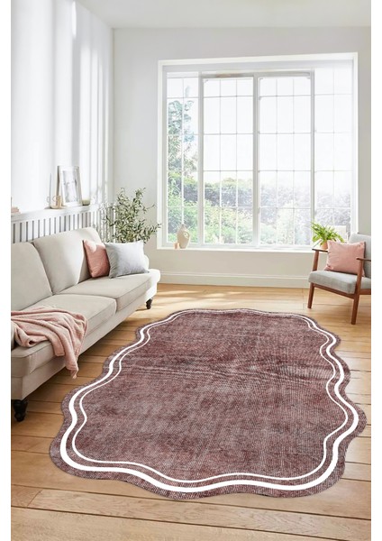 Dijital Baskılı Kaymaz Yıkanabilir Modern Lazer Kesim Mutfak Salon Halısı, Lazer-23-Kahve, fırsatları