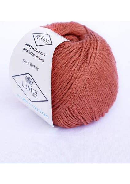 Pamuk & Akrilik Baby Cotton 50 gr Amigurumi, Punch, El Örgü Ipi Taka Yarn (KİREMİT-3103) 150-199M T
