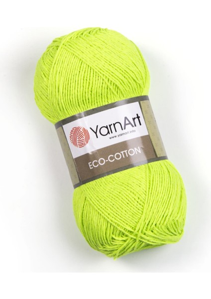 Yeşil Eco Cotton - El Örgü Ipi Fosforlu YEŞIL-801