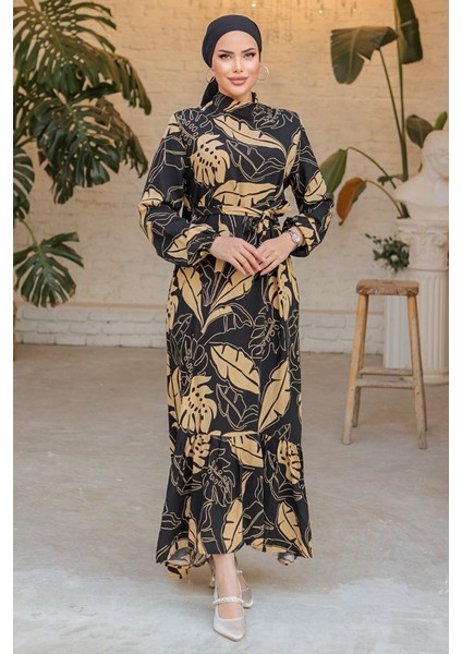 Eliy Dokuma Viskon Elbise 830 - Vizon