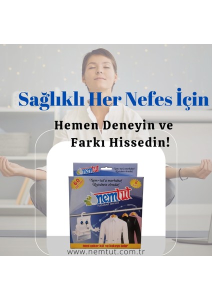 Nem Tut Nem Alıcı  Rutubet Emici Korozyon Giderici (5 Kutu İçerisinde 10 Paket)