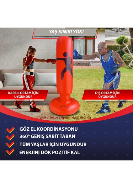 Ken Ryu 120 cm Dikey Ayaklı Çocuk Şişme Boks Torbası