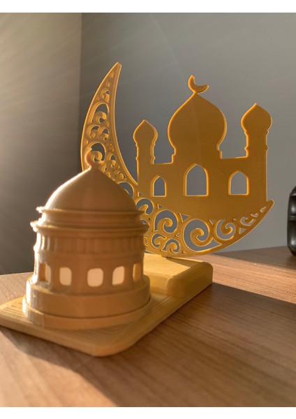 Islami Motifli Dekoratif Tealight Aydınlatma Hilal Içinde Cami Ramazan Hediyesi fiyatları