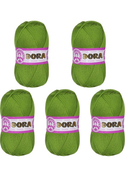 Dora Örgü Ipi Çayır Yeşili (066) 5'li Paket