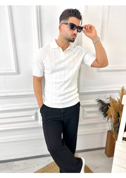 T-Shirt Nefes Alabilen Terletmez Polo Yaka T-Shirt Slim Fit T-Shirt