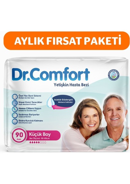Yetişkin Bel Bantlı Hasta Bezi Small 90 Adet