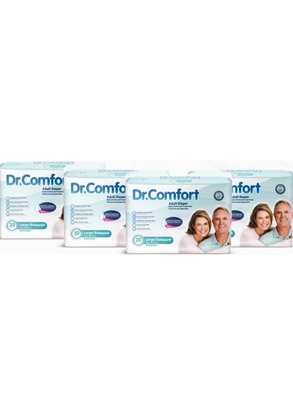 Dr.comfort Yetişkin Bel Bantlı Hasta Bezi Large 120 Adet