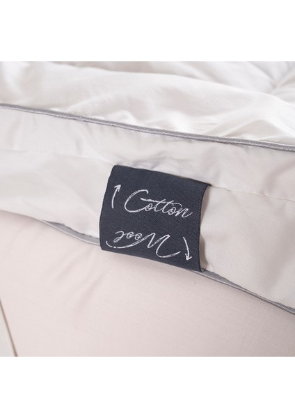 %100 Pamuk Yün Fermuarlı 2'ye Ayrılabilen Topper 160x200 cm - Nature Comfort Serisi indirimleri