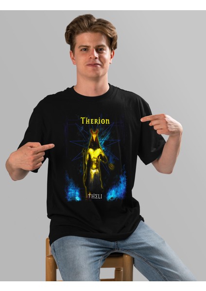 'therion - Theli'' Temalı Oversize Street Wear Unisex T-Shirt.