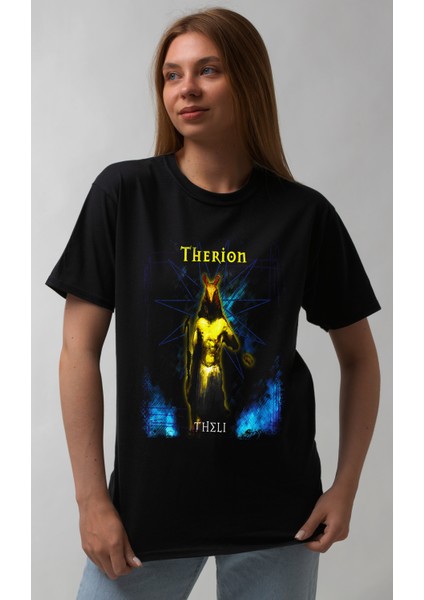 'therion - Theli'' Temalı Oversize Street Wear Unisex T-Shirt.