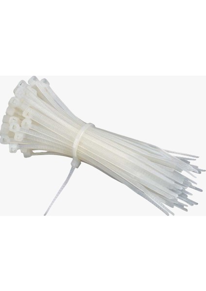 Plastik Kelepçe Cırt Kablo Bağı - Flex Kanal Bağlantı Kelepçesi 100'lü 610X7.6 mm Beyaz fiyatları