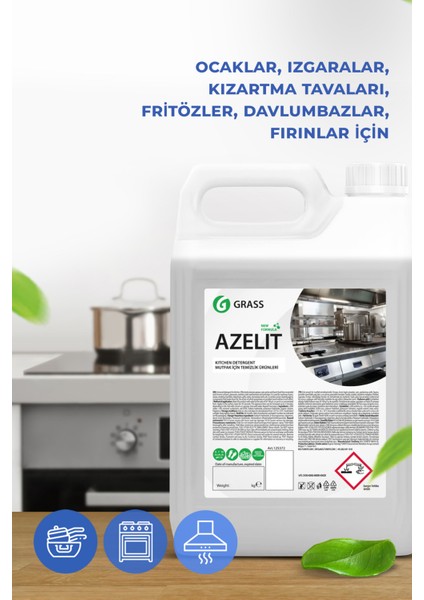 Azelit Gel 5,6kg: Yağ ve Kir Çözücü, Mutfak Temizliğinde Devrim