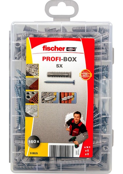 Profi-Box Sx Dübel ve Vida Seti 160 Parça