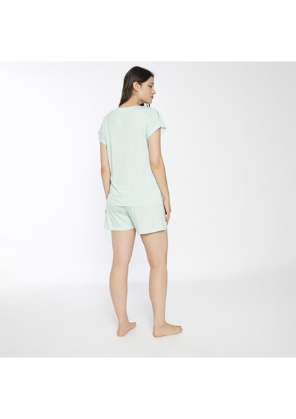 C840-708 Kadın Viskon Kısakol Short Takım