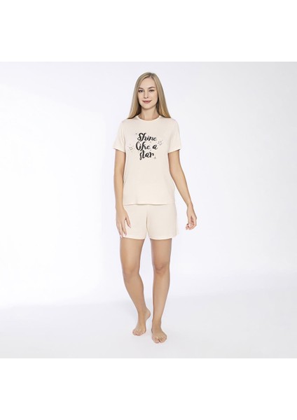 C840-762 Kadın Viskon Çıkmakol Short Takım