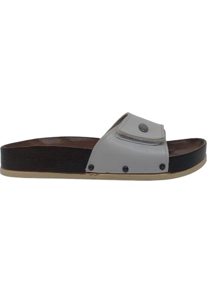 Parmi 19058 Kadın Bej Cırt Cırtlı Günlük Kullanım Terlik