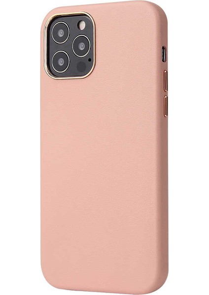 Gökmen Aksesuar Apple iPhone 12 Pro Max - Uyumlu Eyzi Kapak-Pembe