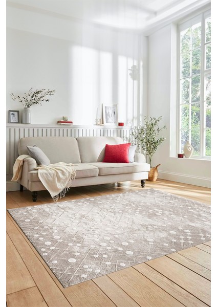 Dijital Baskı Kaymaz Yıkanabilir Sade 3D Yolluk Mutfak Koridor Salon Halısı, Sade-48-Bej,