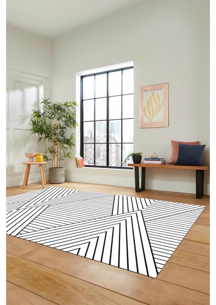 Dijital Baskılı Kaymaz Taban Yıkanabilir Çizgili Desen Yolluk Mutfak Salon Halısı, Sade-08-Beyaz, fiyatları