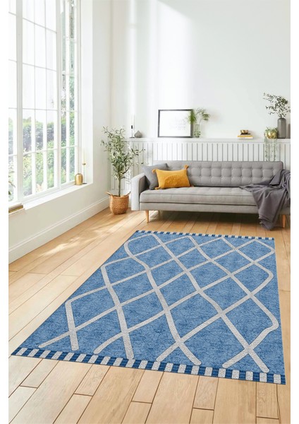 Özel Tasarım Düz Renk Sade Desen Kaymaz Taban Yıkanabilir Yolluk Salon Halısı, Sade-24-Mavi, fiyatları