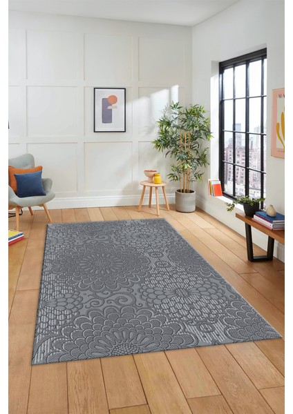 Düz Renk Sade Motifli Dijital Kaymaz Taban Yıkanabilir Yolluk Salon Halısı, Sade-34-Gri, fırsatları
