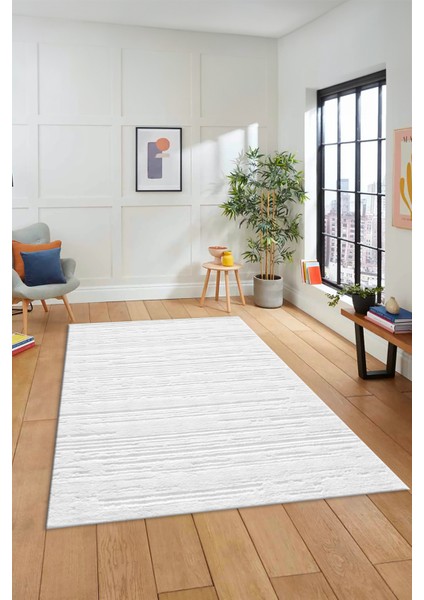 Düz Renk Sade Motifli Dijital Kaymaz Taban Yıkanabilir Yolluk Salon Halısı, Sade-32-Beyaz, indirimleri