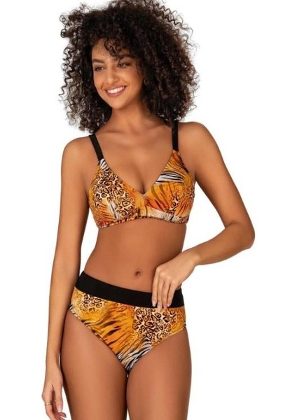 Endeep Kadın Kaplan Desen Toparlayıcı Bikini Takımı 22336 modelleri