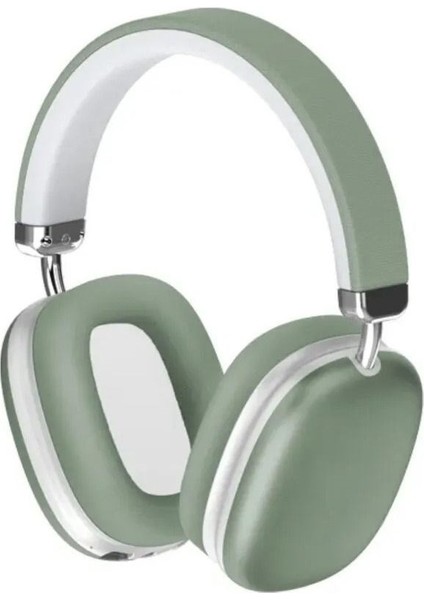 LIVEBLUEBT1632 Wireless Mikrofonlu Kulak Üstü Kablosuz Kulaklık Yeşil