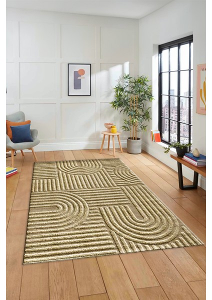 Dijital Baskılı Kaymaz Taban Yıkanabilir Sade Desen Yolluk Mutfak Salon Halısı, Sade-01-Kahve,