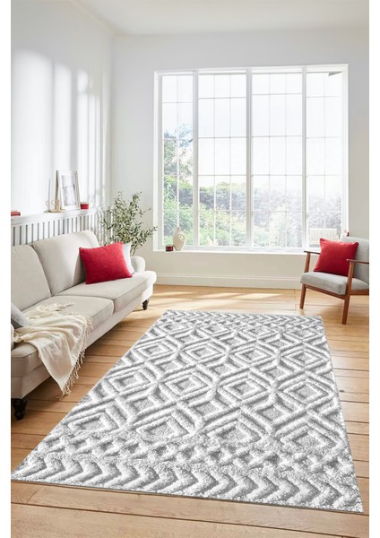 3D Dijital Kaymaz Taban Yıkanabilir Kilim Desen Yolluk Mutfak Salon Halısı, Sade-04-Gri, modelleri