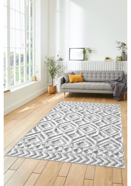 3D Dijital Kaymaz Taban Yıkanabilir Kilim Desen Yolluk Mutfak Salon Halısı, Sade-04-Gri, indirimleri